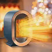 Aquecedor de espaço, aquecedores de ambiente para uso interno, aquecedor portátil PTC aquecimento rápido seguro aquecedor de cerâmica silencioso, aquecedor elétrico com termostato, aquecedor de espaço pequeno para mesa de escritório, banheiro, quarto