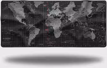 Mouse Pad Mapa Mundi Grande 80x30cm Qualidade Premium