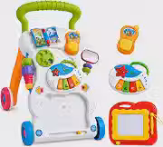 Andador Educativo Musical para Bebê 2 em 1, 12 Meses a 3 Anos