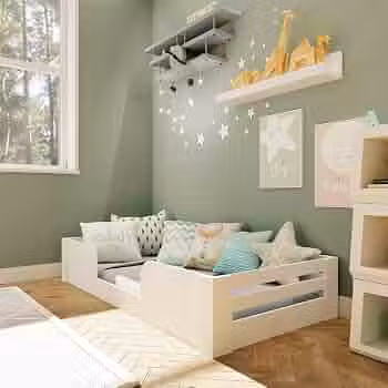 Cama Infantil Montessoriana Solteiro Liz Branco Perfect Wood
