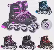 Patins Roller Ajustável Inline 4 Rodas Infantil Rodinha Led
