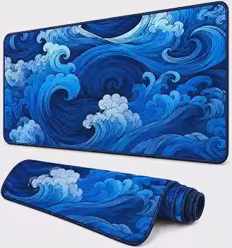 Mouse Pad Gamer 60x30cm Impermeável Antiderrapante Azul