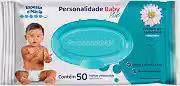 Toalha Umedecida Personalidade Baby Plus com Extrato de Camomila e Aloe Vera 50 unidades 19cm X 14cm
