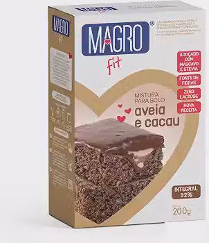 Mistura para Bolo Integral Lowçucar Zero Açúcar Aveia e Cacau, Rico em Fibras - Pacote 200g