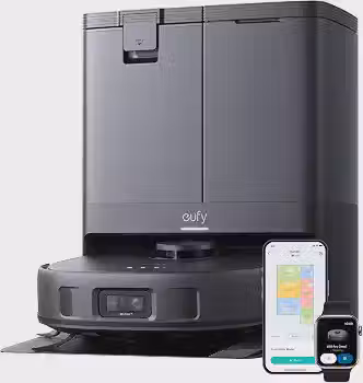 eufy X10 Pro Robô Aspirador e Passa Pano,Esfregão Sempre Úmido,8000Pa, Lava Seca Reabastece Autosecagem 45°C,Navegação e Evita Obstáculos com Visão por IA e Laser LiDAR,Ideal para Pets, 220v