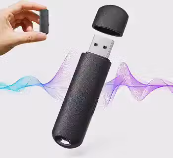 AQWS Gravador de Voz Digital 8GB, 120 Horas de Gravação, Redução de Ruído, USB Recarregável, para Palestras, Entrevistas, Reuniões