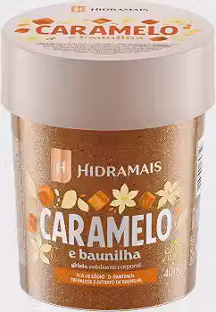 Esfoliante Corporal Hidramais Geleia Caramelo e Baunilha - 400g - Textura Suave, Pele Macia e Perfumada - Hidratação Profunda