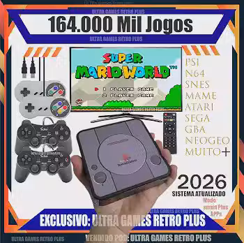 TOYUTOYI Video Game Retro Premium + 114 Mil Jogos + 4 Controles + Atualizado