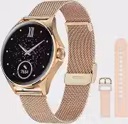 Smartwatch Feminino Relógio Inteligente com IA Chatgpt, 1.32’’ AMOLED,iOS Android, IP68 Água, Frequência Cardíaca, Monitor de Sono, 100 Esportes, 2 Pulseiras silicone e couro