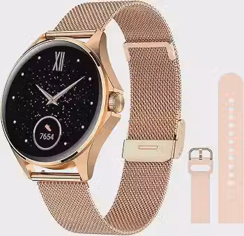 Smartwatch Feminino Relógio Inteligente com IA Chatgpt, 1.32’’ AMOLED,iOS Android, IP68 Água, Frequência Cardíaca, Monitor de Sono, 100 Esportes, 2 Pulseiras silicone e couro