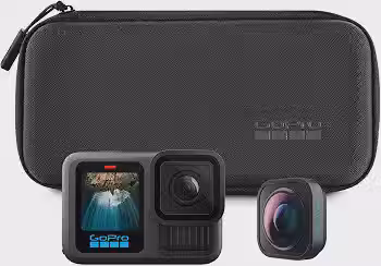 GoPro HERO13 Black Ultra Wide Edition - Câmera de ação à prova d'água 10m, 5.3K60, HLG HDR, 27MP, HyperSmooth 6.0, GPS, Wi-Fi 6 com Lente Ultra Wide