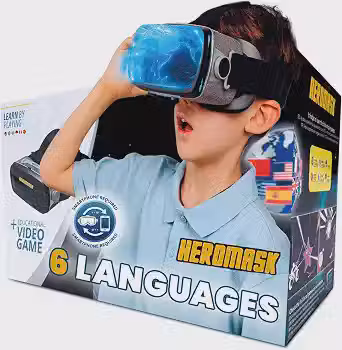 Heromask Óculos VR para Crianças 5-12 · Jogo de Idiomas Realidade Virtual