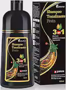 Shampoo Tonalizante Preto 3 em 1, 500ml