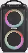 Amvox Caixa de Som Amplificada ACA 600 Bagvox Black - 600W RMS, Bluetooth, Equalizador, USB, Bateria Recarregável
