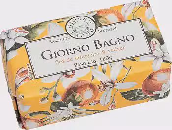 Giorno Bagno, Sabonete em barra, Flor de Laranjeira e Vetiver, 180g