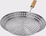 Mor - Frigideira Inox Para Grelhar 2 Em 1.