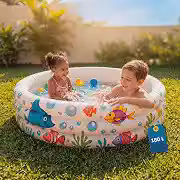 Piscina Infantil Inflável 180L Redonda com 3 Anéis