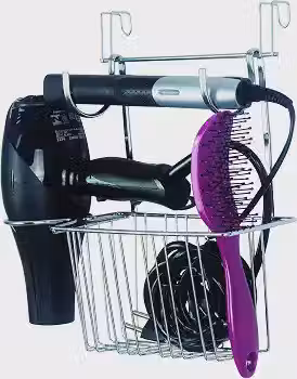 Passerini, Organizador Banheiro Porta Secador de Cabelo Suporte Cromado Chapinha e Escova