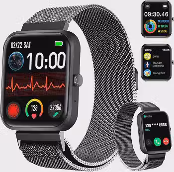 Smartwatch PEJE HXW06 com Chamadas, Pulseira Extra e 123+ Modos Esportivos