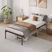 Cama de Solteiro 88x188cm, Metal, Cabeceira, 300kg