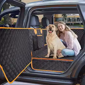 INSMEER Capa Protetora Carro Pet Universal com Fundo Rígido e Protetores de Porta Ajustável para Carros SUVs e Picapes Impermeável Antiderrapante para Viagens com Cachorros