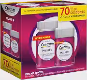 Centrum Mulher Multivitaminico Diário, com Magnésio, Vitamina D e Vitamina B12, Leve 90 Comprimidos e Pague 60