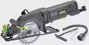 Genesis GCS445SE Serra circular compacta de 4,0 Amp 4-1/2' com lâmina com ponta de carboneto 24T, guia de rasgo, adaptador de vácuo e chave de lâmina