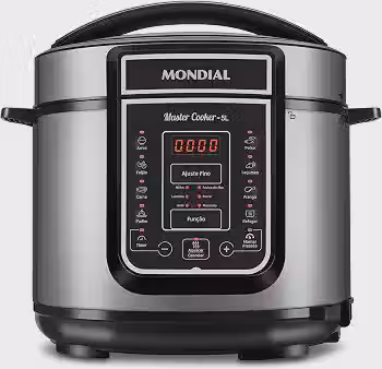 MONDIAL Panela de Pressão Digital, Master Cooker - 5L, 220V, Preto, 900W - PE-38