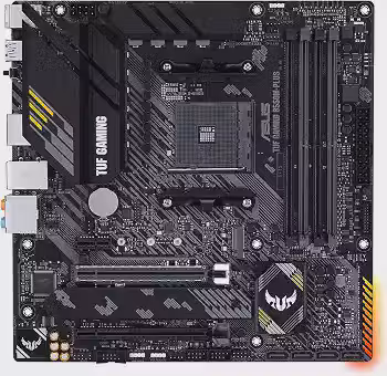 Placa-Mãe ASUS TUF Gaming B550M-PLUS AM4 mATX — Suporte Ryzen, PCIe 4.0, M.2 NVMe, DDR4, HDMI/DP, LAN Gigabit, Durabilidade Militar para PC Gamer