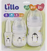 Lillo Kit De Mamadeira Primeiros Passos 50/150/240Ml Neutro