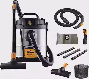 WAP Aspirador de Pó e Água Barril GTW INOX 12, Compacto, 12 Litros, com Filtro Lavável, 160mbar 1400W 127V