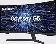 Monitor Gamer Curvo Samsung Odyssey 34’’, Ultra WQHD, 165Hz, 1ms, tela ultrawide, HDMI, Display Port, Freesync Premium, preto, série G5