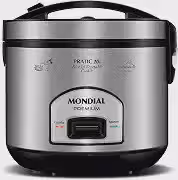 MONDIAL Panela Elétrica de Arroz, Preto/Inox, 700W, 220V - PE-42-10X