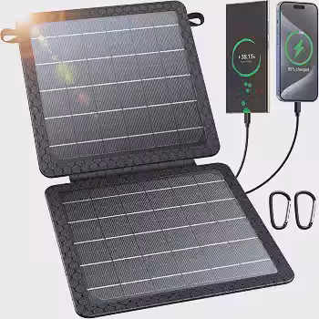 BLAVOR Carregador solar portátil de 10 W (máximo de 5 V/2A), painel solar